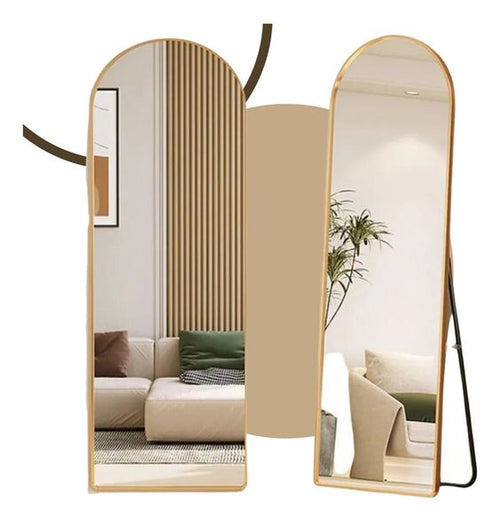 Espejo Pinterest grande con soporte y marco dorado - Liquidación