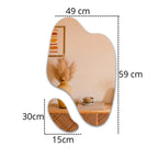 Espejo Orgánico Grande Elegance – Decorativo Abstracto Futurista Kit de 2  Piezas Liquidación