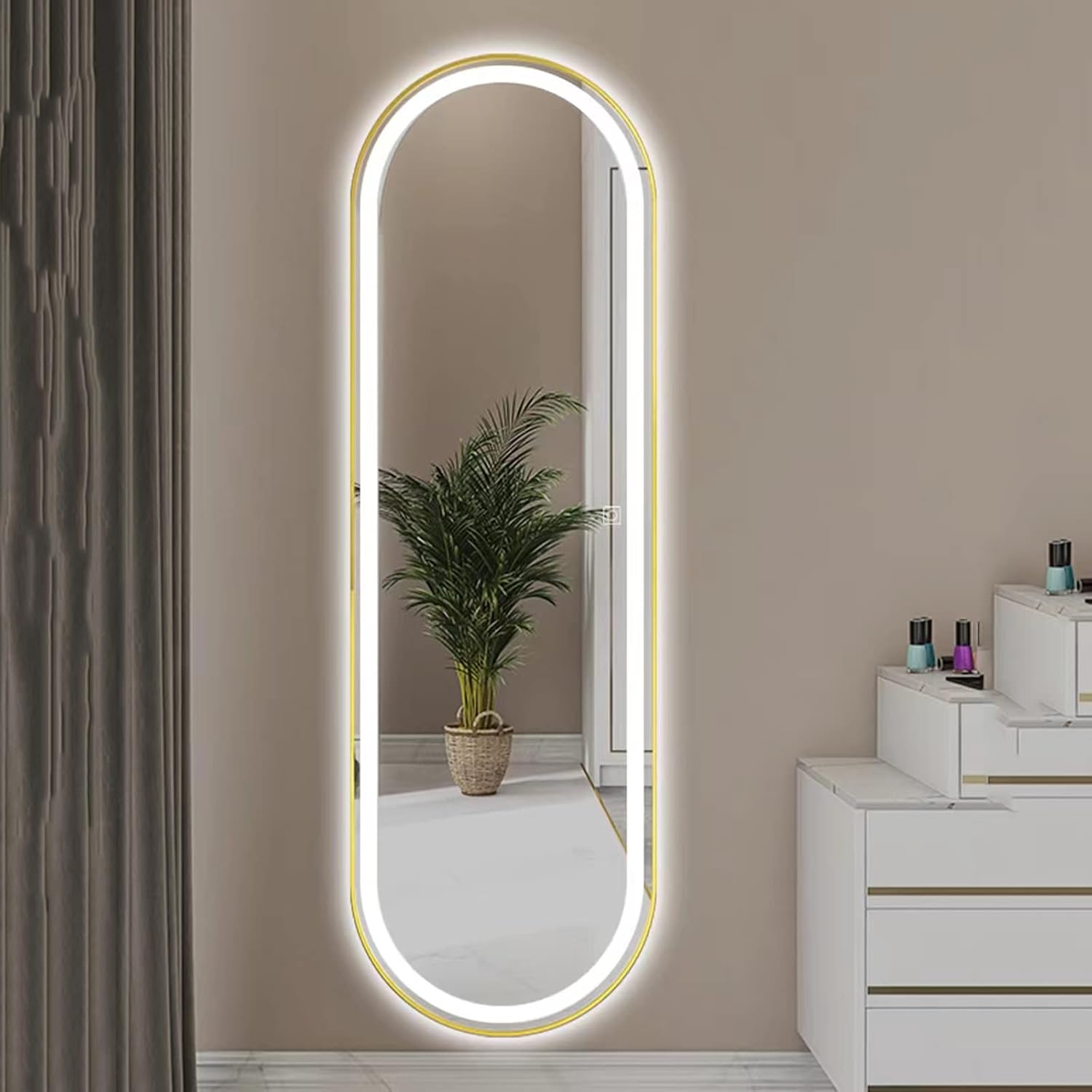 Espejo Pinterest con LED TOUCH Ovalado — Esmerilado 170x70 cm Liquidación
