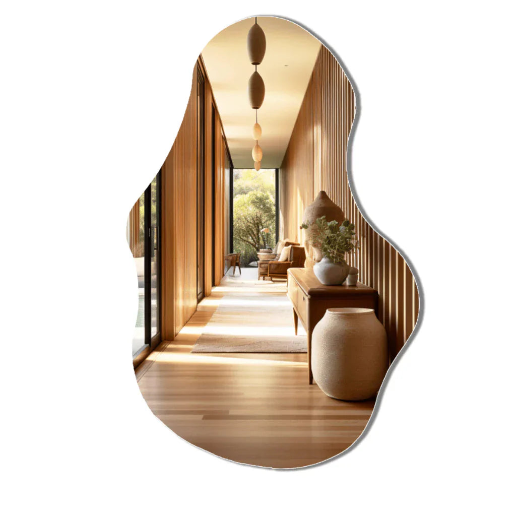 Espejo Orgánico de Cuerpo Entero Grande 115x60 cm Lapidado – Decorativo  Liquidación