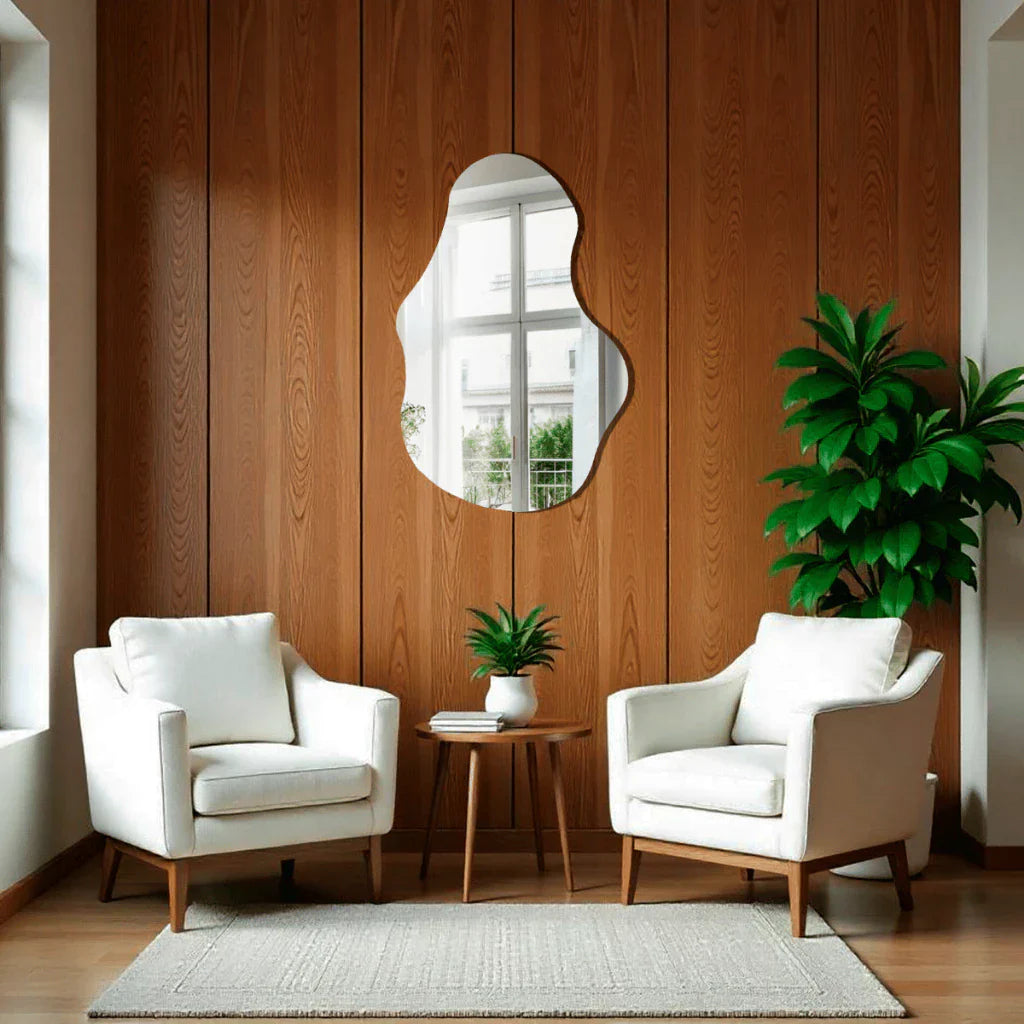 Espejo Orgánico de Cuerpo Entero Grande 115x60 cm Lapidado – Decorativo  Liquidación