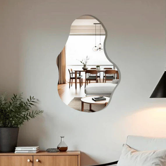 Espejo Orgánico de Cuerpo Entero Grande 115x60 cm Lapidado – Decorativo  Liquidación