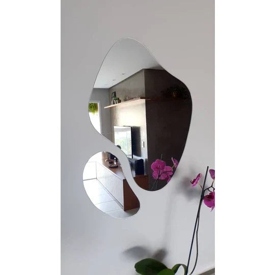 Espejo Orgánico Grande Elegance – Decorativo Abstracto Futurista Kit de 2  Piezas Liquidación